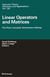 Book Cover for Linear Operators and Matrices by Israel Gohberg, Heinz Langer