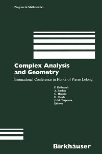 Book Cover for Complex Analysis and Geometry by Pierre Dolbeault, A Iordan, G Henkin, H Skoda, JM Trepreau