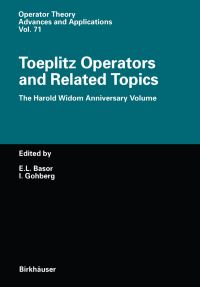 Book Cover for Toeplitz Operators and Related Topics by Estelle L Basor, I Gohberg