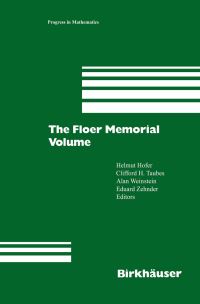 Book Cover for The Floer Memorial Volume by Helmut Hofer, Clifford H Taubes, Alan Weinstein, Eduard Zehnder