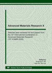 Book Cover for Advanced Materials Research X by Amanda F Wu, Alan Kin Tak Lau