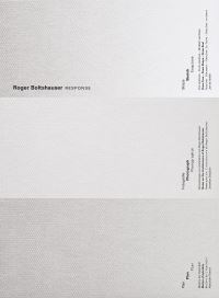 Book Cover for Roger Boltshauser - Response by Roger Boltshauser
