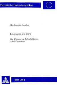 Book Cover for Emotionen Im Team by Alex Benedikt Angehrn
