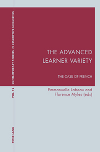 Book Cover for The Advanced Learner Variety by Emmanuelle Labeau, Florence Myles