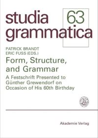 Book Cover for Form, Structure, and Grammar by Patrick Brandt, Eric Fuß