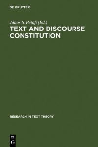 Book Cover for Text and Discourse Constitution by János S Petöfi