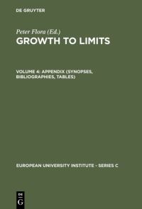 Book Cover for Appendix (Synopses, Bibliographies, Tables) by Peter Flora