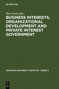 Book Cover for Business Interests, Organizational Development and Private Interest Government by Wyn Grant