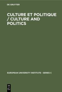 Book Cover for Culture Et Politique / Culture and Politics by Maurice Cranston, Lea Campos Boralevi