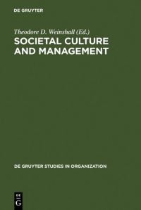 Book Cover for Societal Culture and Management by Theodore D Weinshall