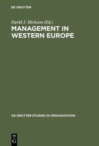 Book Cover for Management in Western Europe by David J Hickson