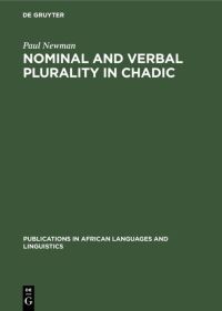 Book Cover for Nominal and Verbal Plurality in Chadic by Paul Newman