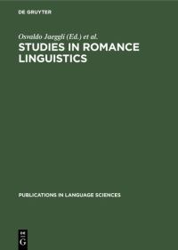 Book Cover for Studies in Romance Linguistics by Osvaldo Jaeggli, Carmen SilvaCorvalàn