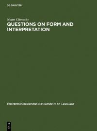 Book Cover for Questions on Form and Interpretation by Noam Chomsky