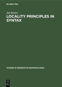Book Cover for Locality Principles in Syntax by Jan Koster