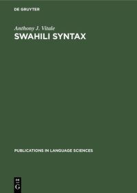 Book Cover for Swahili Syntax by Anthony J Vitale