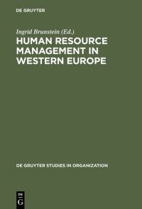 Book Cover for Human Resource Management in Western Europe by Ingrid Brunstein