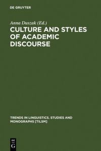 Book Cover for Culture and Styles of Academic Discourse by Anna Duszak