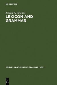 Book Cover for Lexicon and Grammar by Joseph E Emonds