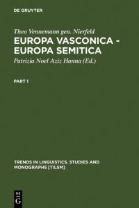 Book Cover for Europa Vasconica - Europa Semitica by Theo Vennemann gen Nierfeld