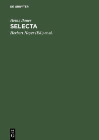 Book Cover for Selecta by Heinz Bauer