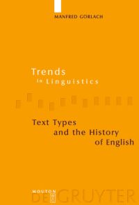 Book Cover for Text Types and the History of English by Manfred Görlach