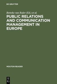 Book Cover for Public Relations and Communication Management in Europe by Betteke van Ruler, Dejan Vercic