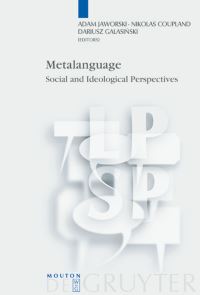Book Cover for Metalanguage by Cardiff Roundtable in Sociolinguistics, Adam Jaworski, Nikolas Coupland, Dariusz GalasiÔnski