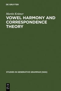 Book Cover for Vowel Harmony and Correspondence Theory by Martin Krämer