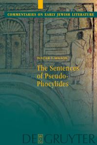 Book Cover for The Sentences of Pseudo-Phocylides by Walter T Wilson