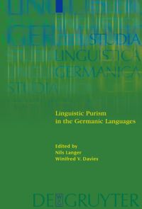 Book Cover for Linguistic Purism in the Germanic Languages by Nils Langer, Winifred Davies