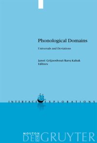 Book Cover for Phonological Domains by Janet Grijzenhout, Baris Kabak