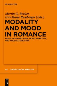 Book Cover for Modality and Mood in Romance by Martin G Becker, EvaMaria Remberger