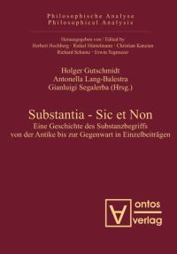 Book Cover for Substantia - Sic Et Non by Holger Gutschmidt, Antonella LangBalestra, Gianluigi Segalerba