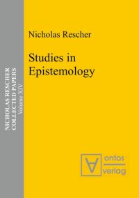 Book Cover for Studies in Epistemology by Nicholas Rescher