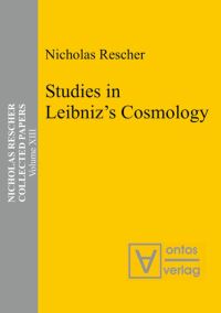 Book Cover for Studies in Leibniz's Cosmology by Nicholas Rescher