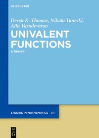 Book Cover for Univalent Functions by Derek K Thomas, Nikola Tuneski, Allu Vasudevarao