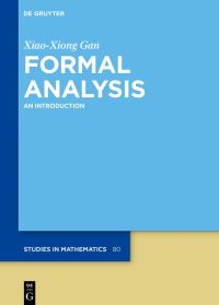 Book Cover for Formal Analysis by XiaoXiong Gan