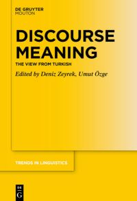 Book Cover for Discourse Meaning by Deniz Zeyrek, Umut Özge