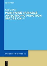 Book Cover for Pointwise Variable Anisotropic Function Spaces on Rn by Shai Dekel