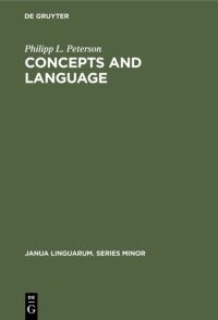 Book Cover for Concepts and Language by Philipp L Peterson
