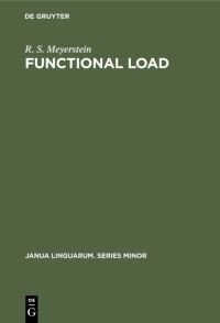 Book Cover for Functional Load by R S Meyerstein