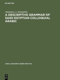 Book Cover for A Descriptive Grammar of Saidi Egyptian Colloquial Arabic by Abdelghany A Khalafallah