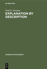 Book Cover for Explanation by Description by Fred D Newman