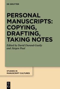 Book Cover for Personal Manuscripts by David DurandGuédy, Jürgen Paul