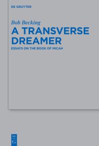 Book Cover for A Transverse Dreamer by Bob Becking