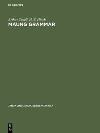Book Cover for Maung Grammar by Arthur Capell, H E Hinch
