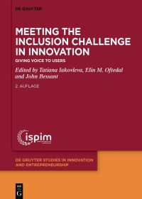 Book Cover for Meeting the Inclusion Challenge in Innovation by J R Bessant, Tatiana Iakovleva, Elin M Oftedal