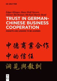 Book Cover for Trust in German-Chinese Business Cooperation by Edgar Klinger, HansWolf Sievert, Günter Bierbrauer, Michael Harris Bond