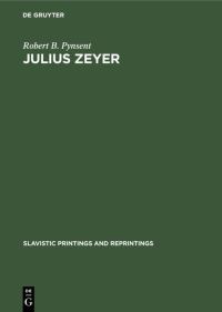 Book Cover for Julius Zeyer by Robert B Pynsent